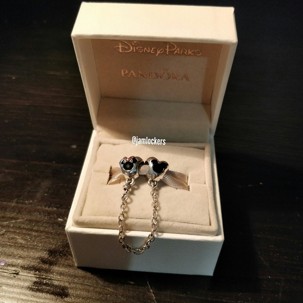 Mickey & Minnie safety chain, Disney Parks Pandora